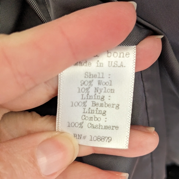 Rag & Bone Wool Cashmere Distressed Cropped Peacoat - Punk Grunge Goth Designer - Picture 14 of 14